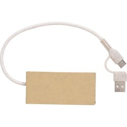 Hub USB-C Écologique et Pratique en Aluminium et Carton Recyclé - Paulo
