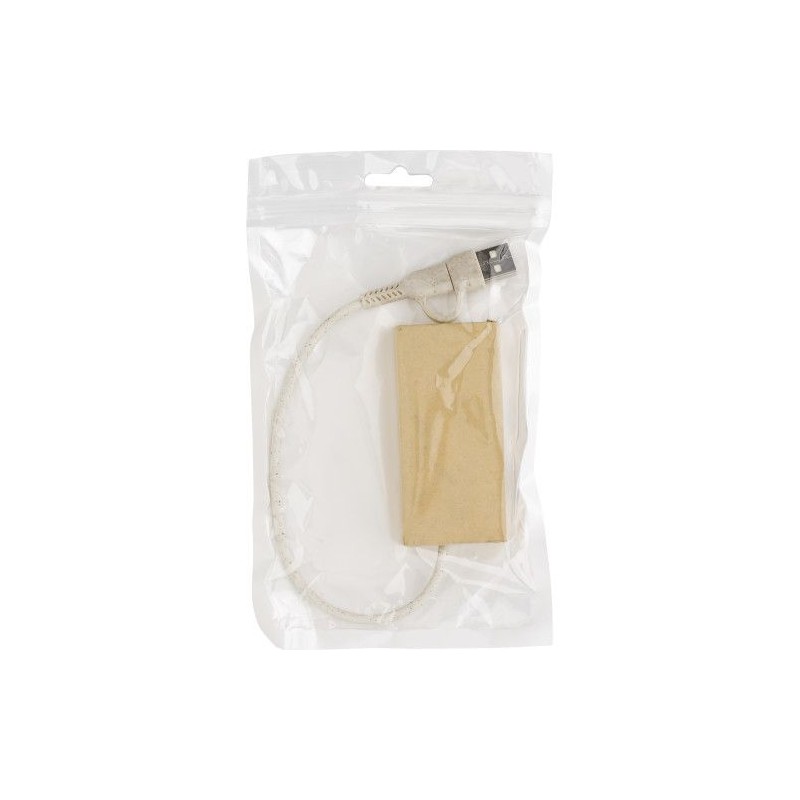 Hub USB-C Éco-responsable et Pratique en Aluminium et Carton Recyclé - Paulo Matières : aluminium Couleurs : brun personnalisabl