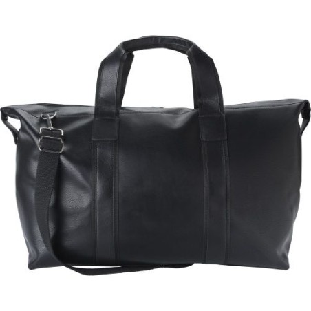 Sac week-end en cuir  personnalisé - Noah Matières : cuir Couleurs : noir
