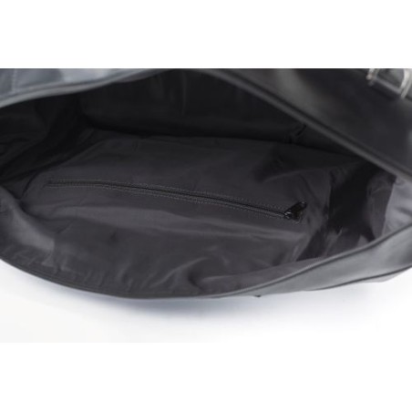 Sac week-end en cuir  personnalisé - Noah Matières : cuir Couleurs : noir cadeau entreprise pas cher