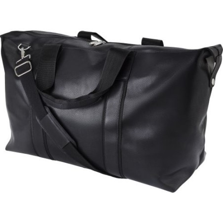 Sac week-end en cuir  personnalisé - Noah Matières : cuir Couleurs : noir goodies publicitaire événementiel
