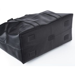 Sac week-end en cuir  personnalisé - Noah Matières : cuir Couleurs : noir impression haute définition