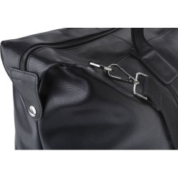 Sac week-end en cuir  personnalisé - Noah Matières : cuir Couleurs : noir marquage laser ultra précis
