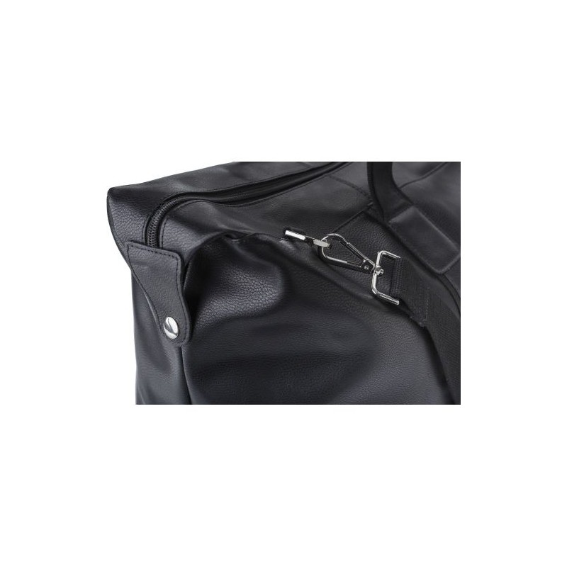 Sac week-end en cuir  personnalisé - Noah Matières : cuir Couleurs : noir marquage laser ultra précis