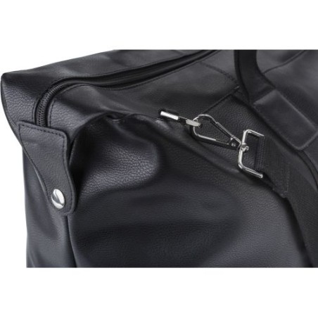 Sac week-end en cuir  personnalisé - Noah Matières : cuir Couleurs : noir marquage laser ultra précis