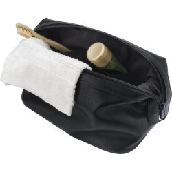 Trousse de toilette  en cuir - Flynn Matières : cuir Couleurs : noir 2