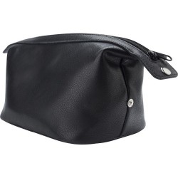 Trousse de toilette  en cuir - Flynn Matières : cuir Couleurs : noir cadeau entreprise pas cher