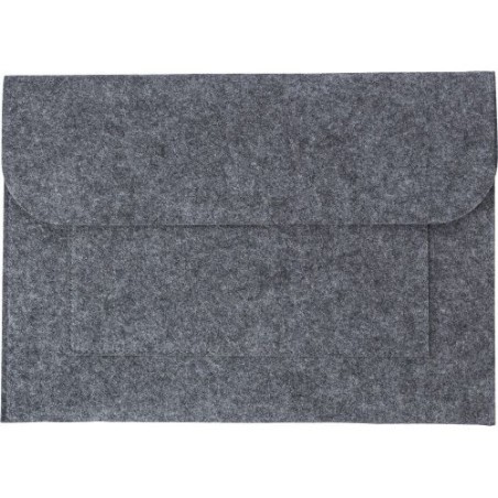 Pochette publicitaire en feutre rPET - Riley Matières : PET recyclé Couleurs : gris