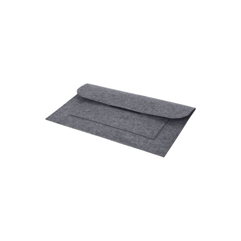 Pochette publicitaire en feutre rPET - Riley Matières : PET recyclé Couleurs : gris livraison express 24h 48h
