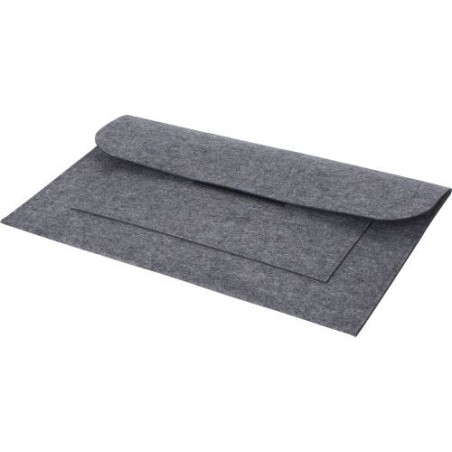 Pochette publicitaire en feutre rPET - Riley Matières : PET recyclé Couleurs : gris livraison express 24h 48h