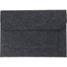 Pochette publicitaire en feutre rPET - Riley Matières : PET recyclé Couleurs : gris foncé personnalisable avec votre logo
