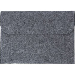 Pochette publicitaire en feutre rPET - Riley Matières : PET recyclé Couleurs : gris foncé goodies publicitaire événementiel