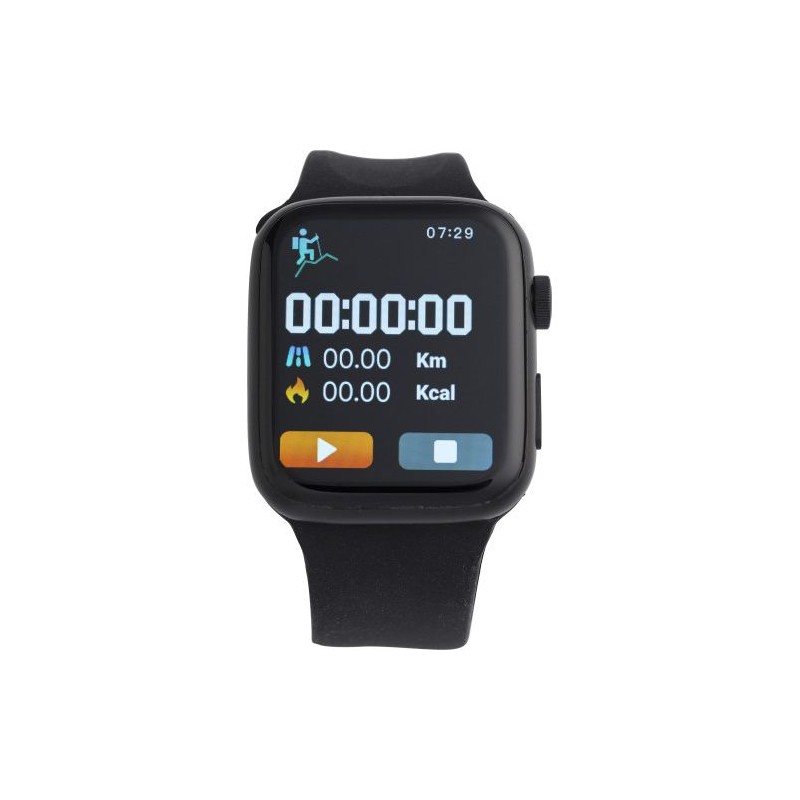 Montre connectée personnalisée pas cher avec suivi de santé optimal - Asher Matières : alliage Couleurs : noir cadeau entreprise