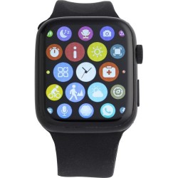 Montre connectée personnalisée pas cher avec suivi de santé optimal - Asher Matières : alliage Couleurs : noir marquage laser ul