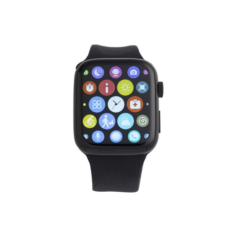 Montre connectée personnalisée pas cher avec suivi de santé optimal - Asher Matières : alliage Couleurs : noir marquage laser ul