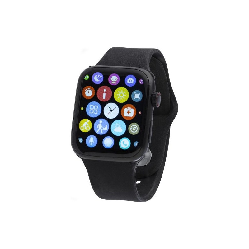 Montre connectée personnalisée pas cher avec suivi de santé optimal - Asher Matières : alliage Couleurs : noir personnalisation 