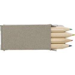 Set de 4 crayons personnalisés pas chers - Kai Matières : bois Couleurs : brun cadeau entreprise pas cher