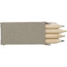Set de 4 crayons personnalisés pas chers - Kai Matières : bois Couleurs : brun cadeau entreprise pas cher