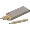 Set de 4 crayons personnalisés pas chers - Kai Matières : bois Couleurs : brun goodies publicitaire événementiel