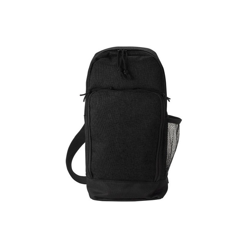 Sac bandoulière en polyester personnalisable - Brandon Matières : alliage Couleurs : noir