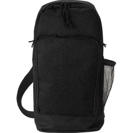 Sac bandoulière en polyester personnalisable - Brandon Matières : alliage Couleurs : noir