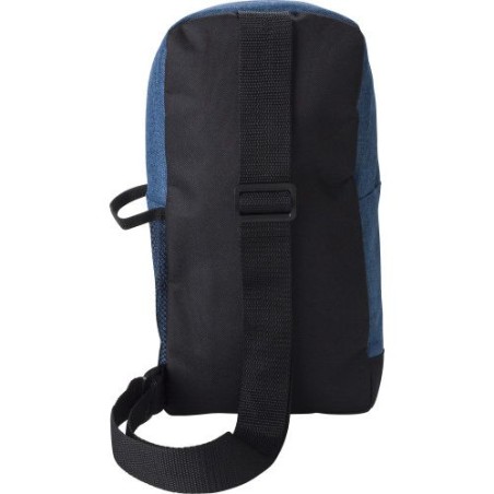 Sac bandoulière en polyester personnalisable - Brandon Matières : alliage Couleurs : noir livraison express 24h 48h
