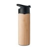 Bouteille isotherme double paroi en bambou 450ml personnalisée NANDA Matières : acier inoxydable Couleurs : bois goodies publici