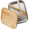 Lunch box  en acier inoxydable personnalisée - Esme Matières : bambou Couleurs : brun cadeau entreprise pas cher