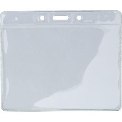 Porte-badge personnalisé en PVC - Philippa, idéal pour événements Matières : PVC Couleurs : naturel