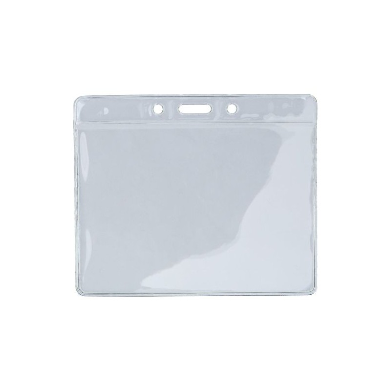 Porte-badge personnalisé en PVC - Philippa, idéal pour événements Matières : PVC Couleurs : naturel