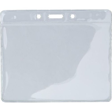 Porte-badge personnalisé en PVC - Philippa, idéal pour événements Matières : PVC Couleurs : naturel
