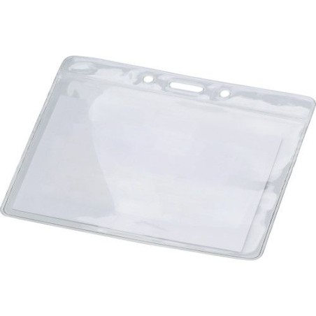 Porte-badge personnalisé en PVC - Philippa, idéal pour événements Matières : PVC Couleurs : naturel personnalisable avec votre l