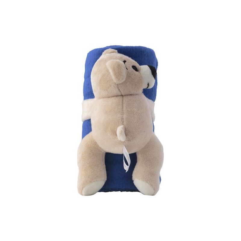 Peluche 'Ours' Douce avec Couverture Polaire Personnalisée Owen Matières : polyester Couleurs : noir cadeau affaires élégant