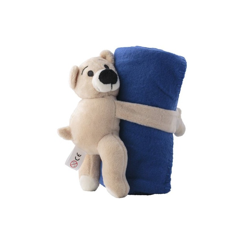 Peluche 'Ours' Douce avec Couverture Polaire Personnalisée Owen Matières : polyester Couleurs : noir personnalisable avec votre 