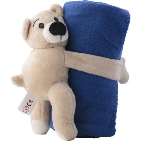 Peluche 'Ours' Douce avec Couverture Polaire Personnalisée Owen Matières : polyester Couleurs : noir personnalisable avec votre 