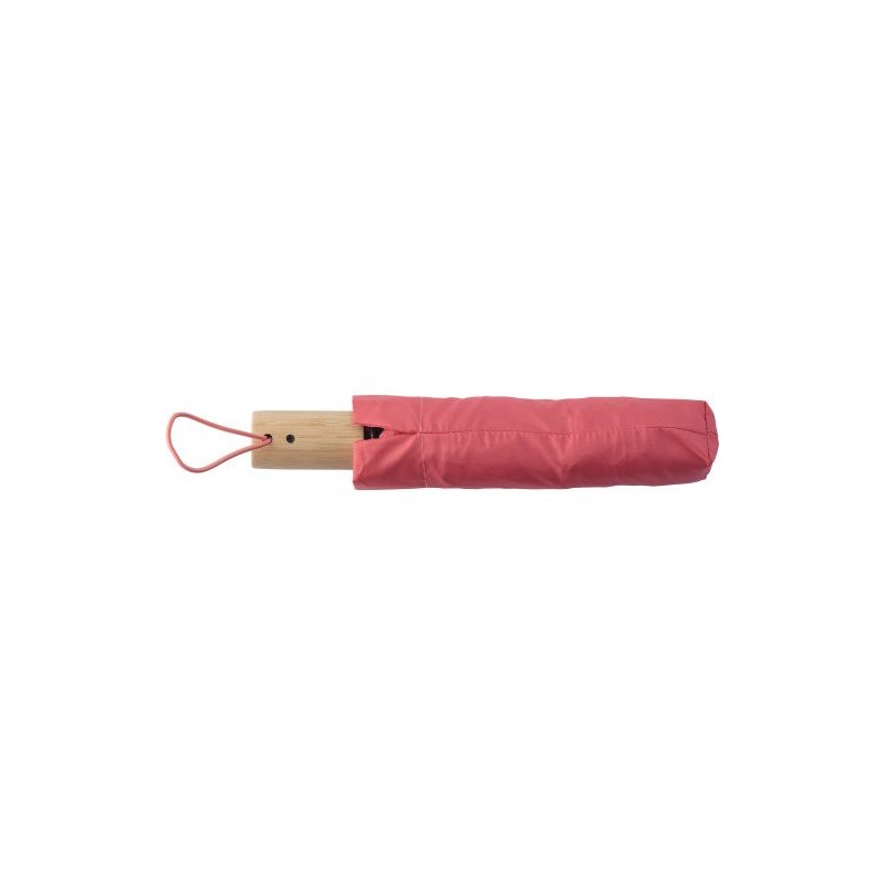 Parapluie pliable  en rPET - Teodora Matières : bambou Couleurs : noir cadeau collaborateur premium