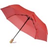 Parapluie pliable  en rPET - Teodora Matières : bambou Couleurs : noir goodies publicitaire événementiel