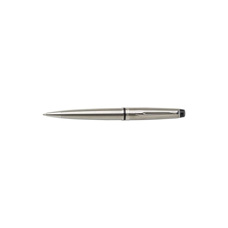 Stylo bille en acier inoxydable élégant Waterman Expert Matières : métal Couleurs : noir objet promotionnel éco-responsable