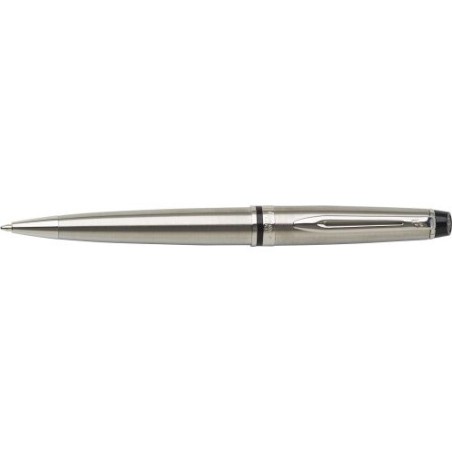 Stylo bille en acier inoxydable élégant Waterman Expert Matières : métal Couleurs : noir objet promotionnel éco-responsable
