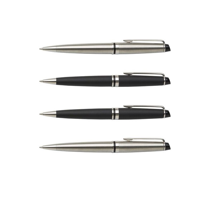 Stylo bille en acier inoxydable élégant Waterman Expert Matières : métal Couleurs : argenté cadeau entreprise pas cher