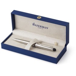 Stylo bille en acier inoxydable élégant Waterman Expert Matières : métal Couleurs : argenté impression logo haute qualité