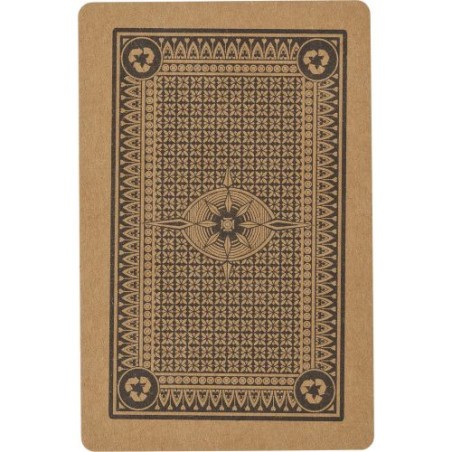 Jeu de cartes s en carton recyclé de 54 cartes - Andreina Matières : kraft Couleurs : brun