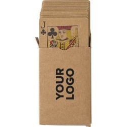 Jeu de cartes s en carton recyclé de 54 cartes - Andreina Matières : kraft Couleurs : brun impression haute définition