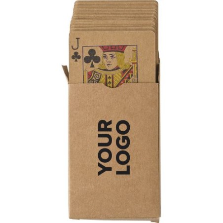 Jeu de cartes s en carton recyclé de 54 cartes - Andreina Matières : kraft Couleurs : brun impression haute définition