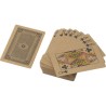 Jeu de cartes s en carton recyclé de 54 cartes - Andreina Matières : kraft Couleurs : brun marquage laser ultra précis