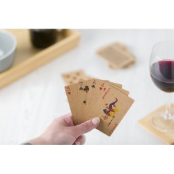 Jeu de cartes s en carton recyclé de 54 cartes - Andreina Matières : kraft Couleurs : brun livraison express 24h 48h