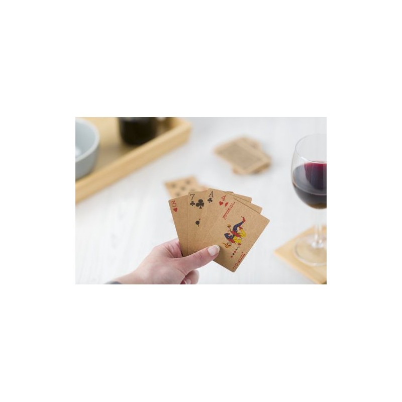 Jeu de cartes s en carton recyclé de 54 cartes - Andreina Matières : kraft Couleurs : brun livraison express 24h 48h