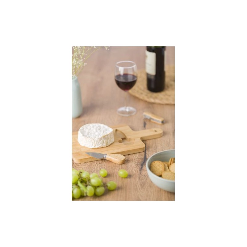 Set de Fromage Éco-responsable en Bambou - Jelena Matières : bambou Couleurs : brun marquage laser ultra précis