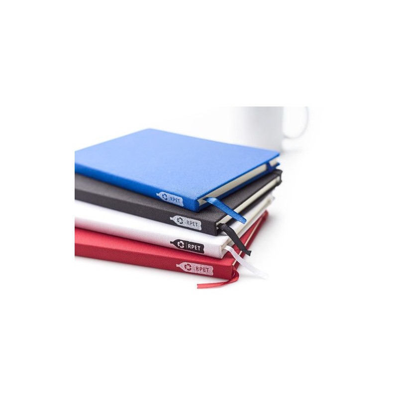 Carnet A5  en rPET personnalisé - Samira Matières : papier Couleurs : rouge objet promo petit budget