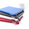 Carnet A5  en rPET personnalisé - Samira Matières : papier Couleurs : rouge objet promo petit budget